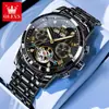 Venta al por mayor del fabricante Marca Oulishi Calendario Perpetuo Reloj Mecánico Multifunción Completamente Automático Resistente al Agua Reloj para Hombre Reloj para Hombre