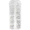 Decoraciones Populares Transfronterizas para Uñas con Forma de Estrella Set de 12 Piezas Dorado y Plateado Pegatinas Metálicas Ultra Delgadas Decoraciones de Pedrería para Uñas