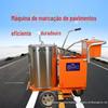 Máquina de marcação rodoviária totalmente automática resistente a altas temperaturas, máquina de marcação rodoviária de pistola dupla empurrada à mão, máquina de marcação a quente