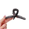 Pinza para el Cabello de Tela con Botón y Lazo Simple para Otoño e Invierno, Accesorio para el Cabello para Mujeres con Cabello Grueso
