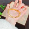 Joyería de oro Jin Yan con pulsera de burbujas de diamantes de oro brillante de 24 quilates, pulsera de moda de circonita de ocho corazones y ocho flechas para mujer