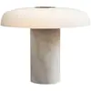 Lámpara de Mesa Tipo Hongo Estilo Francés Vintage Mármol Natural Habitación Sencilla Hotel Silencioso Piedra Cueva Amarilla