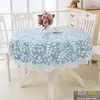 Toalha de Mesa Redonda Grande para Hotel Toalha de Mesa Redonda de Plástico para Hotel Impermeável e à Prova de Óleo Sem Lavagem Anti-Escaldante Fabricante de Toalha de Mesa Redonda Grande Atacado