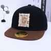 Sombreros Infantiles de Comercio Exterior con Parche de Letra g, Gorras Hip-Hop con Bloques de Color, Gorras de Béisbol de Ala Plana para Street Dance, Sombreros de Sol para Primavera y Verano