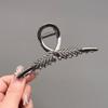 Pinza de Pelo de Clip de Tiburón de Diamantes Completos de Alta Gama para Primavera y Verano de Mujer Pinza Grande Pinza para el Pelo Elegante Tocado