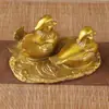Adorno de Pato Mandarín de Latón con Corazón Amor Pato Mandarín Corazón a Corazón Pato Mandarín Suministros para el Hogar y Bodas Pato Mandarín de Cobre
