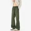 Pantalones americanos de pierna ancha y corte micro acampanado para hombre y mujer, de verano, finos, con patchwork inclinado, de secado rápido, resistentes al viento, holgados, informales y repelentes de mosquitos.