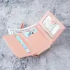 Cartera Pequeña de Mujer Transfronteriza Cuero Nuevo Monedero de Mano Cremallera Dos en Uno 70% de descuento Portatarjetas Bolsa de Almacenamiento Integrada