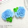 Flor de peonía de simulación brillante accesorios hechos a mano con pegamento de crema DIY accesorios pequeños de resina creativa material para hebilla de zapato con agujero