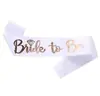 Venta Directa de Fábrica Diadema de Novia Fiesta de Despedida de Soltera Novia por Casarse Correa para el Hombro Decoración de Boda Cumpleaños Novia Cristal Blanco Lujo