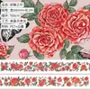 Material de Fita para Diário Fluida Flor Rosa DIY, Fita Laser de Pétalas Brilhantes, Material Especial para Diário, Fita com Brilho de Concha