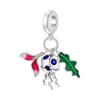 2025 Panjia Dora Nuevo Transfronterizo Más Vendido Colgante de Aleación Molinillo de Viento con Cuentas Corazón de Espada Accesorios DIY Joyería