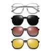 2441 Nuevo Juego de Gafas de Sol Tres en Uno Se Puede Equipar con Clip para Miopía Un Espejo Tres Usos Gafas de Sol Polarizadas de Moda para Hombre y Mujer
