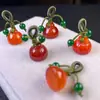 Ágata Rojo Jade Vaina de Loto Pequeña Tejida a Mano Roja Pulsera Accesorio DIY Colgante Accesorios Venta al por Mayor en Stock