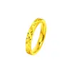 Anillo de Hielo Triturado Dorado Estilo Antiguo para Mujer, Temperamento de Lujo Ligero, Diseño de Cielo Estrellado, Anillos de Pareja, Versátil, Sensación de Alta Gama, Modelo Nuevo