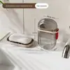 Conjunto Conveniente de Copos para Enxaguante Bucal de Viagem Caixa de Armazenamento Caixa de Sabonete Copo de Lavar para Casal Copo para Escova de Dentes Escova de Dentes Pasta de Dente