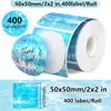 Amazon Pegatina de Etiqueta Térmica Láser Holográfica Océano 50x50mm Autoadhesiva Redonda Papel para Impresión Térmica