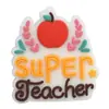 Serie del Día del Maestro Zuecos de Ballet Charms para Zapatos DIY Hebillas de Zapato de Goma Suave Desmontables Hebillas Decorativas para Zapatos de Jardín