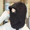 Gorro Cálido de Invierno para Mujeres que Montan Bicicletas Eléctricas, Protección Facial, Protección para los Oídos, Bufanda para el Cuello, Gorro Lei Feng Engrosado Integrado, Artefacto de Protección contra el Frío para Exteriores
