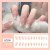 Parches para Uñas Dulces y Frescos Incrustados de Diamantes, los Más Vendidos en Europa y América, Uñas Postizas Exportables Desmontables, Productos Terminados, Uñas Portátiles Transfronterizas