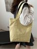 Bolsa de Pano de Nylon Feminina Nova Estilo Coreano Bordada com Letra Bolsa de Mão Estudante Aula Ombro Moda Trabalho Sacola Tote