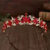 Tocados de Corona Nupcial Transfronterizos, Accesorio para el Cabello de Metal, Corona Barroca, Diadema de Cristal, Tocados de Boda de Alta Gama al por Mayor