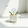 Plantas en maceta de vidrio Zibo, flores de diciembre, ramos de flores artificiales, flores de vidrio para cumpleaños, decoraciones de escritorio, adornos blancos, Día de la Madre transfronterizo