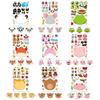 Pegatinas Transfronterizas Fabricación de Pegatinas de Animales Mezcla y Combinación de Animales Suministros para Fiestas Infantiles Manualidades Pegatinas Decorativas