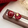 Pendientes de Cuentas Sonrisa Abierta Retro Suaves 2026 Nuevo Estilo Popular Pendientes de Lujo Ligero Diseño de Nicho Versátiles y Elegantes