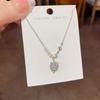 Collar de circonitas microincrustadas de plata para mujer, diseño con sentido del temperamento, moda, Internet, celebridades, diseño que combina con todo, cadena de clavícula súper llamativa.