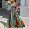Amazon Europeo y Americano Transfronterizo Verano 2027 Nuevo Estilo Étnico Moderno Sexy Ajustado Vestido de Tirantes Estampado
