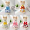 Nueva Ropa de Verano Ultra Delgada y Fresca para Mascotas Perro Maullido Mi Moda para Mascotas Floral Mariposa Nudo Vestido de Princesa