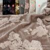 Producto Nuevo 2024 Terciopelo Anticaída Lentejuelas Tela Bordada Pesada de Ancho Completo Material para Zapatos Vestido Bolso de Moda Bordado de Lentejuelas