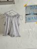 Top de Renda Bordado com Babados para Menina, Fofo e Estiloso para o Verão, Camisola Versátil e Casual
