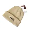 Chapéu de Frio Masculino de Inverno Quente Gorro de Tricô Comércio Exterior Street Versátil Chapéu de Lã Tricotado Chapéu Melão Chapéu de Moda para Exterior para Mulheres