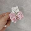 Diadema elegante de estilo coreano para niña, mini lazo de tela rosa coreana, banda para el cabello, banda de goma, accesorios para la cabeza