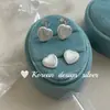 Brincos de Design Nicho Iguais aos de Blogueira Ins Coreana Brincos de Concha Coração em Prata de Lei S925 São Doces e Gentis