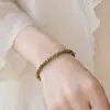 Novo Bracelete de Sândalo Verde Estilo Chinês para Mulheres Bracelete de Contas de Buda de Sândalo Verde Natural Contas de Placa de Sândalo para Homens