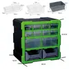 Caja de almacenamiento de pared para componentes electrónicos, gabinete de cajones a prueba de humedad, caja volcable de tapa abierta, cesta de material, plástico engrosado, duradera, tamaño grande