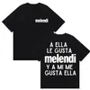 Rapper Melendi Tour 2025 Merch del Álbum Camiseta para Hombre Vintage Gótica de Algodón Y2K para Hombre