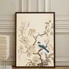 Pintura Decorativa Floral Zen Tinta Novo Estilo Chinês Mais Vendido da Amazon para Sala de Chá, Estudo, Hall de Entrada, Parede de Fundo e Pintura Emoldurada