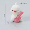 Adornos de Pato de Primavera de Dibujos Animados Jardinería de Micro Paisaje Oficina Escritorio Adornos Pequeños Accesorios para Llaveros Accesorios de Bricolaje