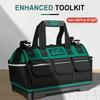 1 Pieza Bolsa de Herramientas de Electricista de 13 pulgadas con Tiras Reflectantes, Tela Oxford Duradera, Múltiples Bolsillos, Impermeable