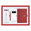 Regalos empresariales personalizados con logo, incluyendo un vaso térmico LeKo y un set de paraguas Paradise, perfectos como regalos prácticos para eventos anuales, para ser entregados a clientes como muestra de agradecimiento