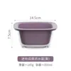 Cesta de Armazenamento Multifuncional de Camada Dupla, Tigela de Frutas Transparente, Cesta de Drenagem de Fábrica, Cesta para Lavar Frutas, Cesta de Legumes para Cozinha, Cesta para Sala de Estar Doméstica