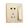 Fornecer Xiantai doméstico champanhe prato grande trefilado interruptor fabricantes vendas embutido 86 novo interruptor de parede tomada