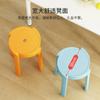Taburete redondo nórdico de plástico engrosado para adultos, banco molino de viento plegable, taburete para mesa de comedor, silla para el hogar, taburete de repuesto, taburete alto