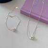 Novo Colar Pulseira Redondo de Anel Duplo de Camada Dupla para Mulheres, Moderno e Único, Corrente Minimalista para Clavícula, Atacado para Transmissão ao Vivo