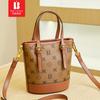 Bolsa feminina multifuncional Bani Meizi Fashion, bolsa de ombro com cesta de comida e axila, bolsa transversal com flores antigas, bolsa feminina