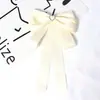 Pajarita para Mujer Lazo Grande Beige Perla Mate Estilo Pequeño Fragante Pin de Cinta Accesorios Estilo Preppy para Mujer Broche Romántico